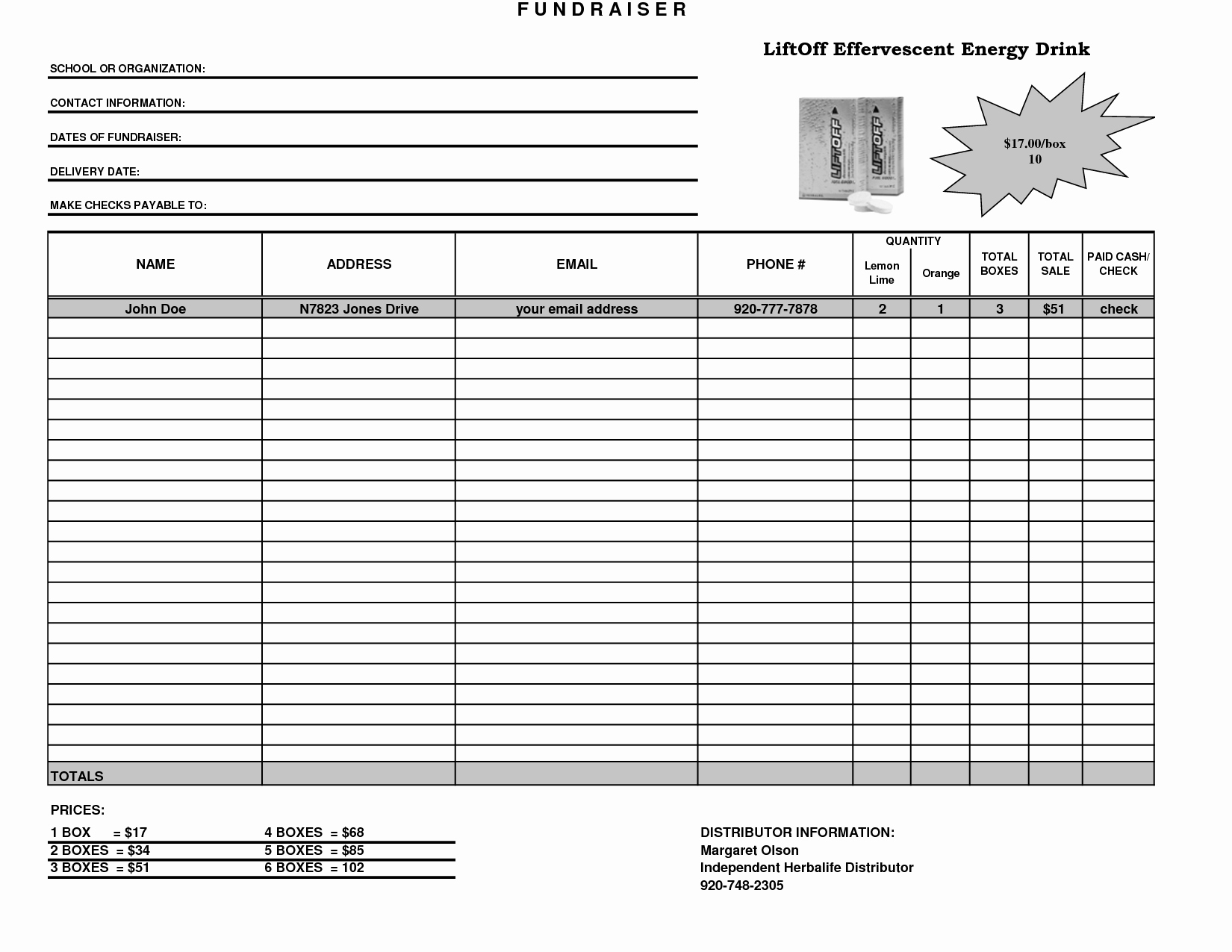 Free Fundraiser order form Template Unique Fundraiser Template Excel Fundraiser order form Template