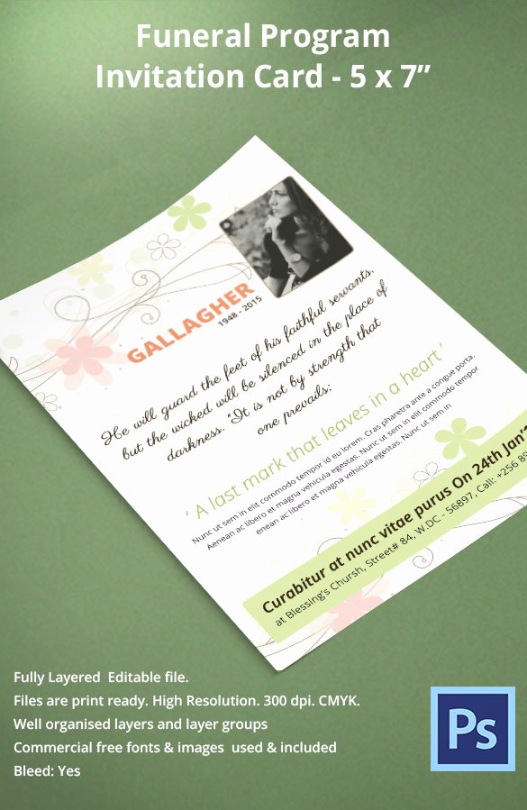 funeral invitation template