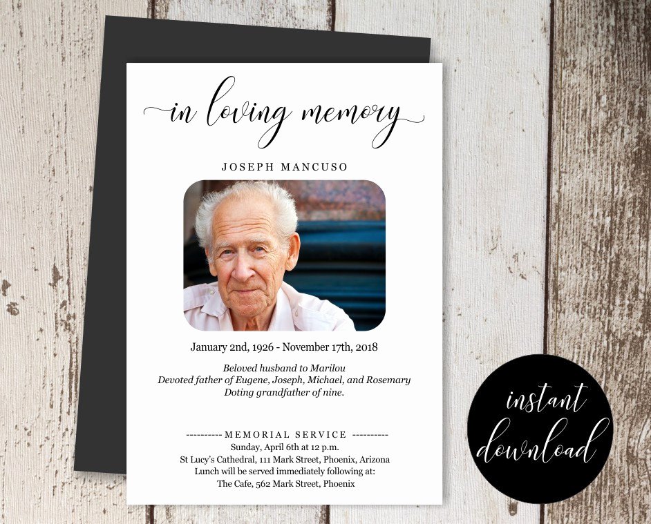 Free Funeral Invitation Template Fresh 14 Funeral Announcement Designs and Examples Psd Ai