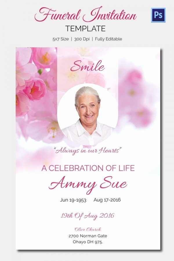 Free Funeral Invitation Template Fresh 15 Funeral Invitation Templates – Free Sample Example