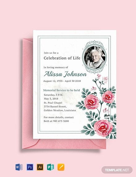 Free Funeral Invitation Template New Free Memorial Service Invitation Template Word