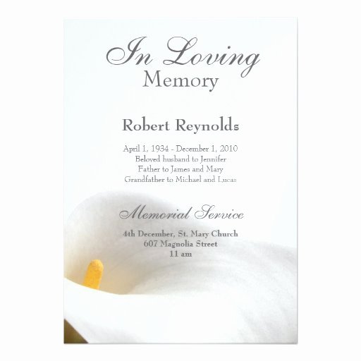 Free Funeral Invitation Template Unique Memorial Announcement