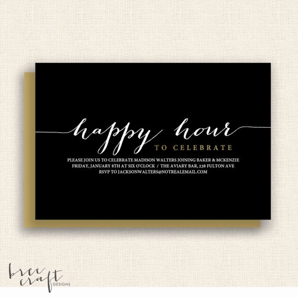 Free Happy Hour Invitation Template Awesome 14 Happy Hour Invitation Designs &amp; Templates Psd Ai