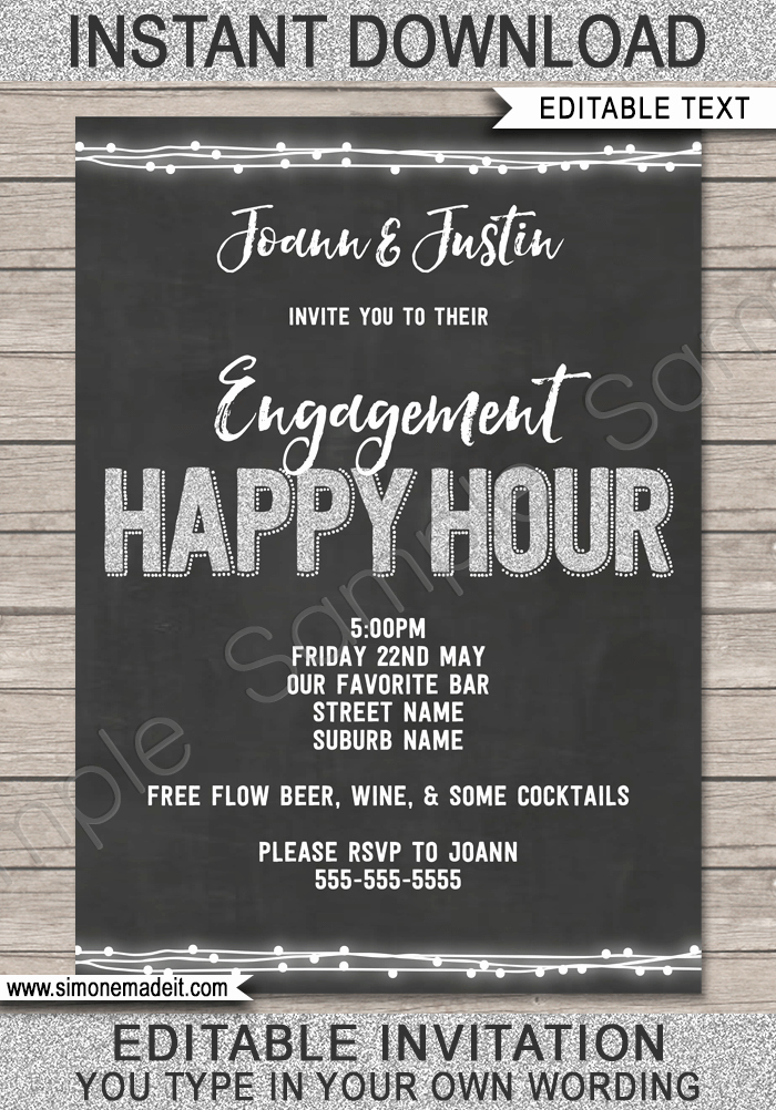 Free Happy Hour Invitation Template Elegant Happy Hour Invite Template