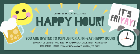 Free Happy Hour Invitation Template Unique Happy Hour Free Online Invitations