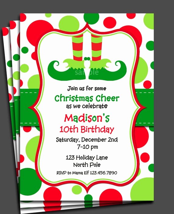 Free Holiday Party Invitation Template Beautiful Items Similar to Christmas Elf Invitation Printable or