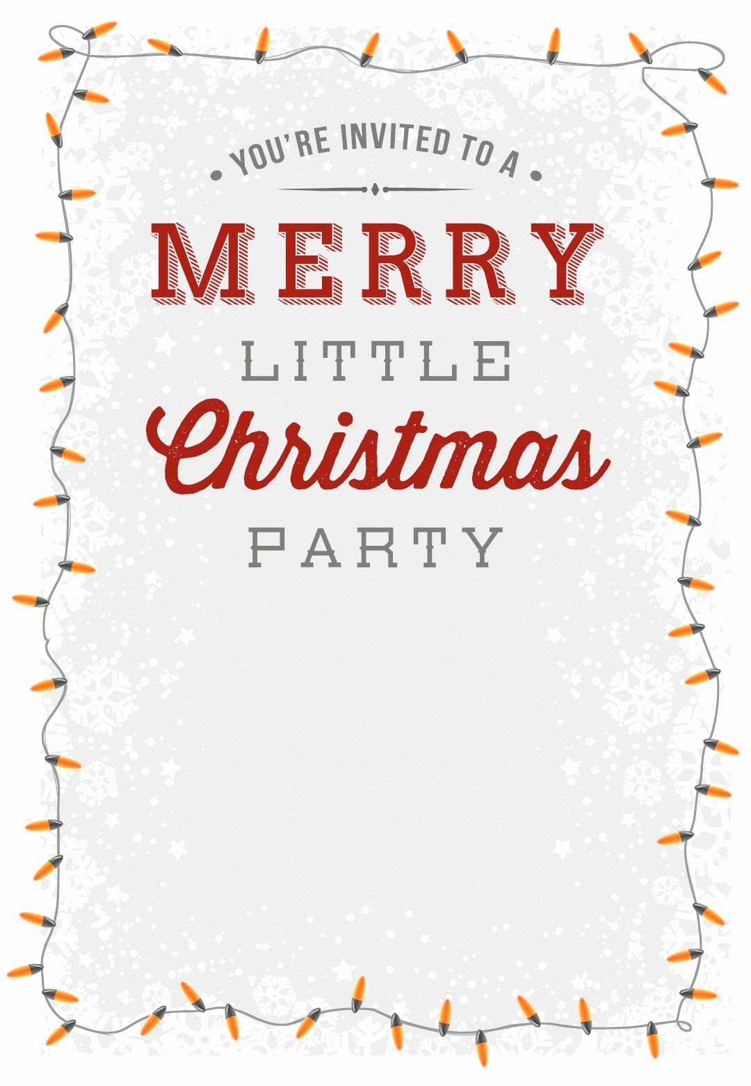 Free Holiday Party Invitation Template Best Of A Merry Little Party Free Printable Christmas Invitation