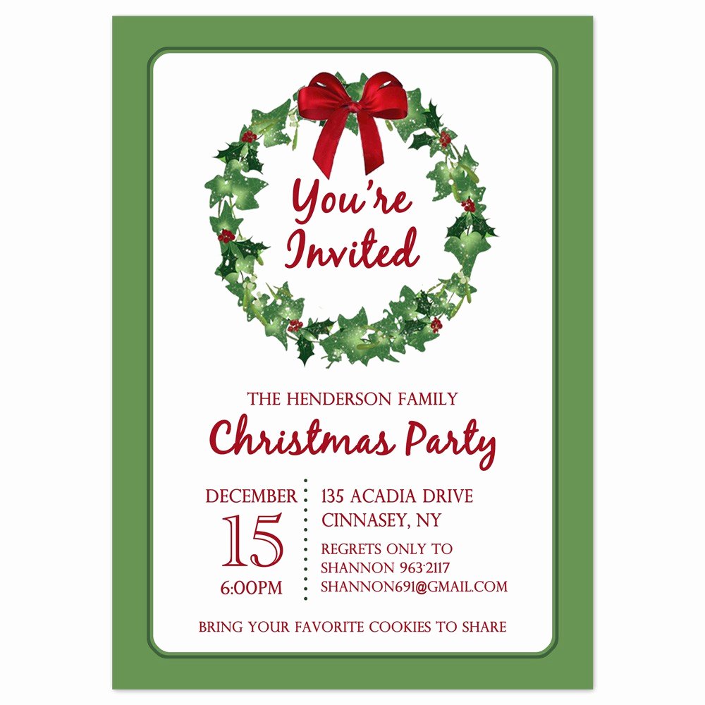 Free Holiday Party Invitation Template Elegant Printable Christmas Party Invites