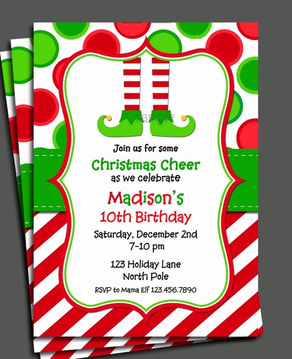 Free Holiday Party Invitation Template Lovely Items Similar to Christmas Elf Invitation Printable