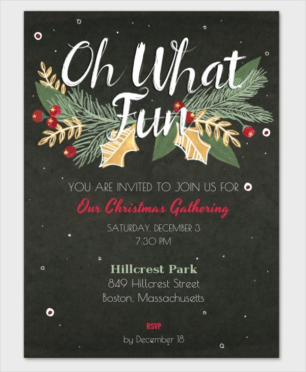 Free Holiday Party Template Awesome 37 Christmas Party Invitation Templates Psd Vector Ai