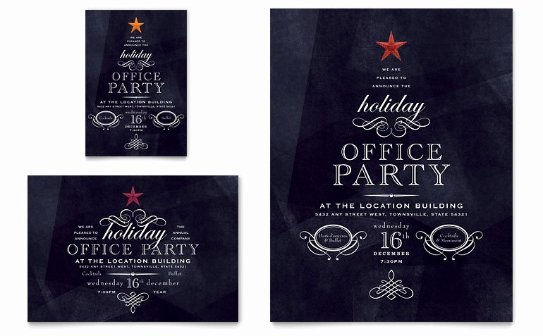 Free Holiday Party Template Beautiful Fice Holiday Party Flyer &amp; Ad Template Word &amp; Publisher