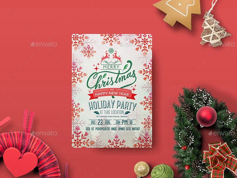 Free Holiday Party Template Inspirational 9 Holiday Party Flyers Free Editable Psd Ai Vector