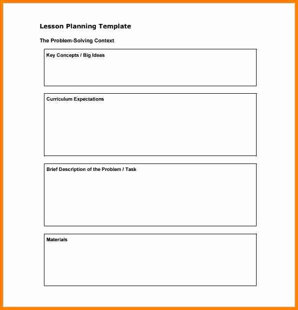 6 elementary lesson plan template word