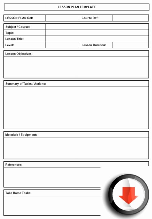Free Lesson Plan Template Elementary Beautiful Free Printable Lesson Plan Template