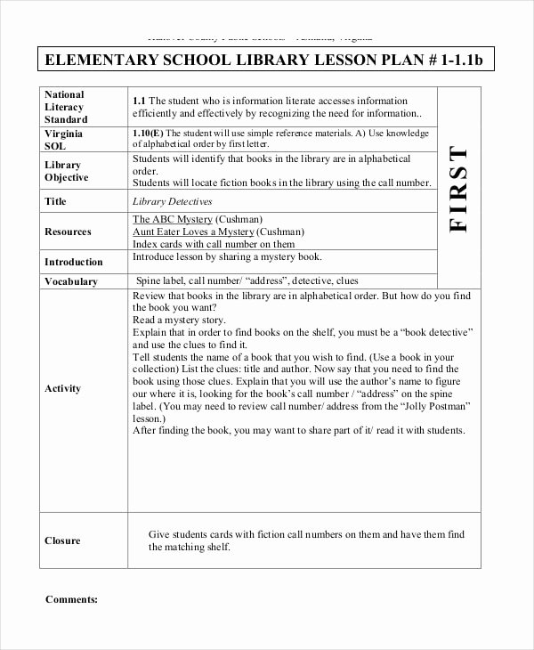 Free Lesson Plan Template Elementary Best Of Free 62 Lesson Plan Examples &amp; Samples In Google Docs