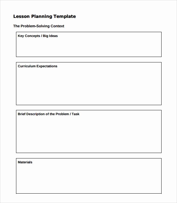 Free Lesson Plan Template Elementary Unique Free 10 Sample Preschool Lesson Plan Templates In Google
