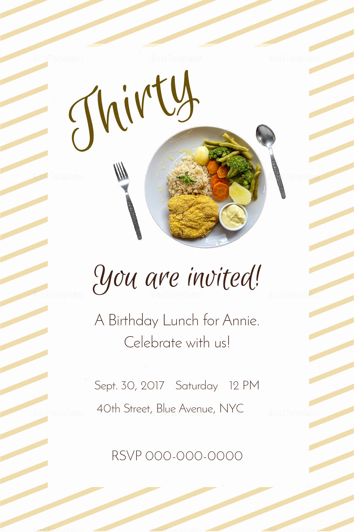 Free Lunch Invitation Template Inspirational Birthday Lunch Invitation Design Template In Psd Word