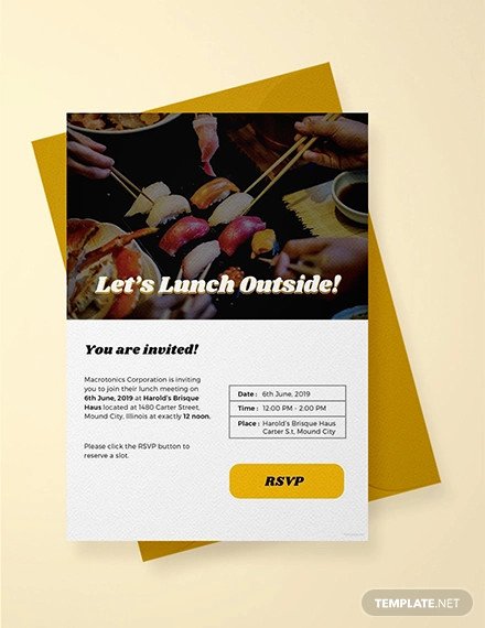 Free Lunch Invitation Template Lovely 38 Lunch Invitation Templates Psd Ai Word