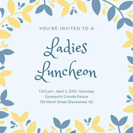 Free Lunch Invitation Template Lovely Customize 114 Luncheon Invitation Templates Online Canva