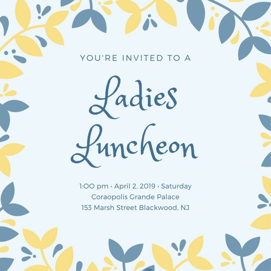 Free Lunch Invitation Template Lovely Customize 114 Luncheon Invitation Templates Online Canva