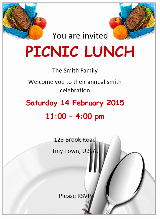 Free Lunch Invitation Template Lovely Lunch Invitation Flyer Template Ms Word Free Flyer