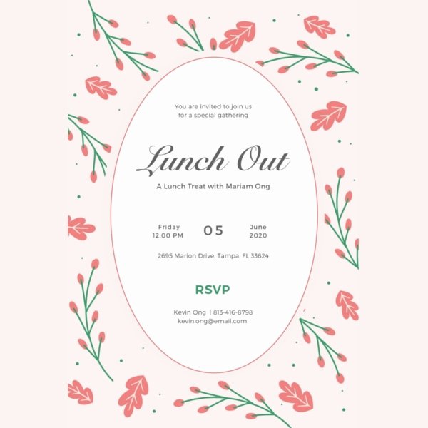 Free Lunch Invitation Template Unique 34 Lunch Invitation Designs &amp; Templates Psd Ai