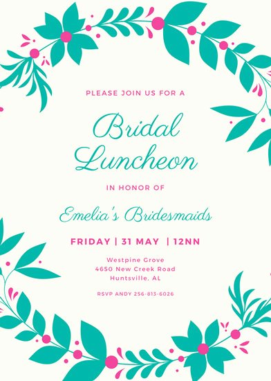 Free Luncheon Invitation Template Awesome Customize 114 Luncheon Invitation Templates Online Canva