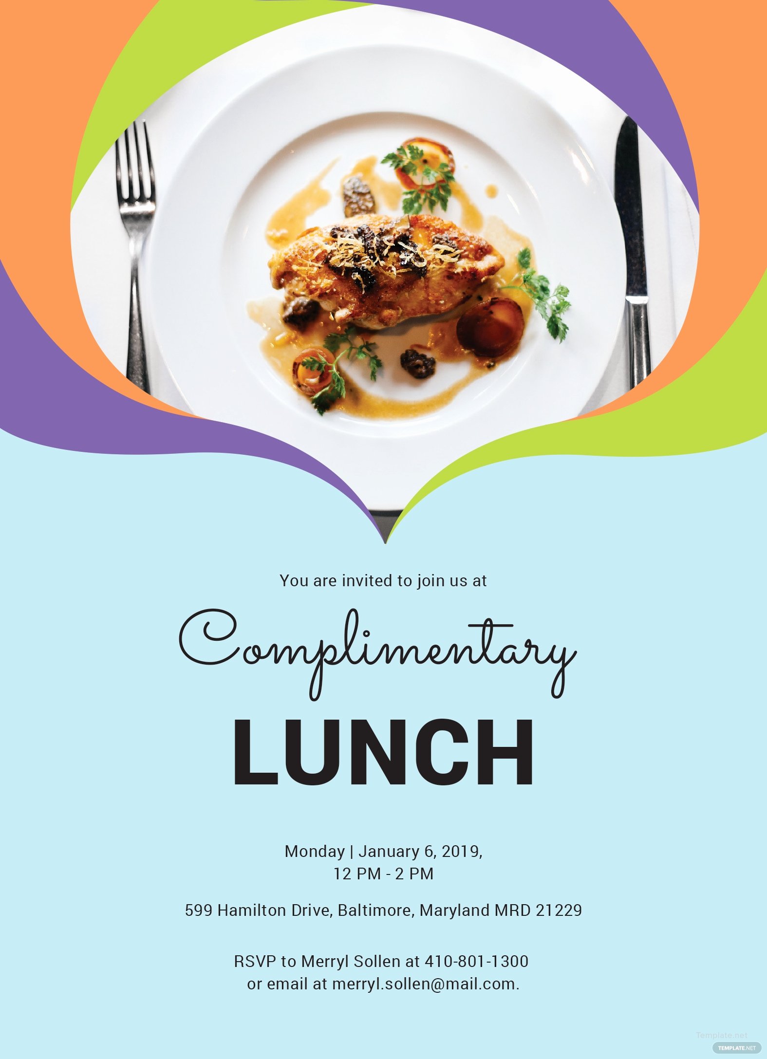 Free Luncheon Invitation Template Fresh Free Plimentary Lunch Invitation Template In Ms Word