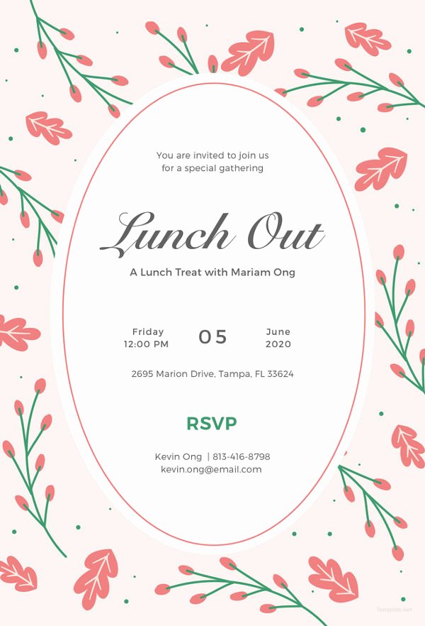 Free Luncheon Invitation Template Unique 15 Farewell Lunch Invitation Jpg Vector Eps Ai