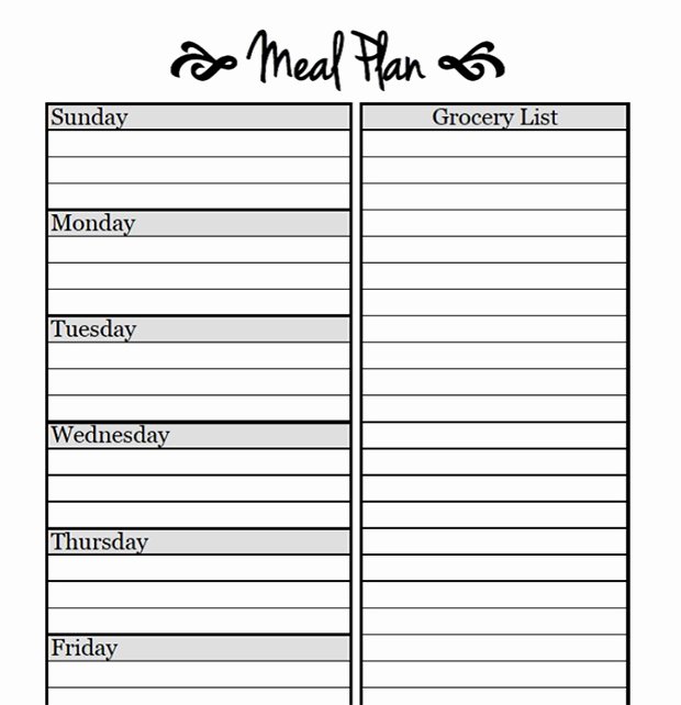 Free Meal Planner Template Download Awesome Printable Meal Planning Templates to Simplify Your Life