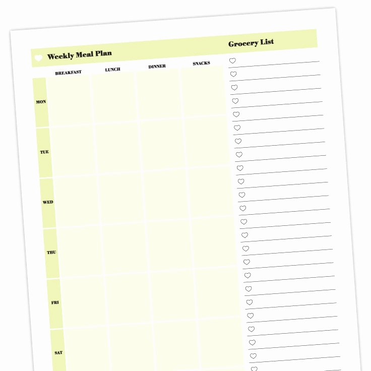 Free Meal Planner Template Download Best Of Meal Planner Template Free Printable Download