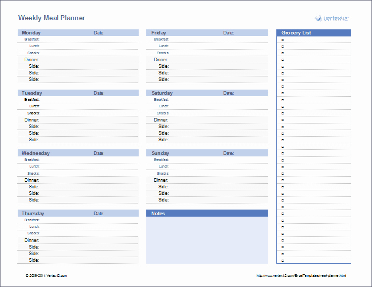 Free Meal Planner Template Download Elegant Download A Printable Menu Planner or Use A Weekly or