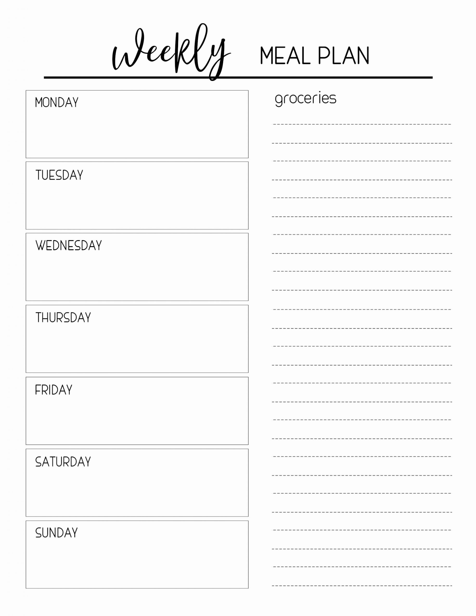 Free Meal Planner Template Download Fresh Printable Meal Planning Template Paper Trail Design