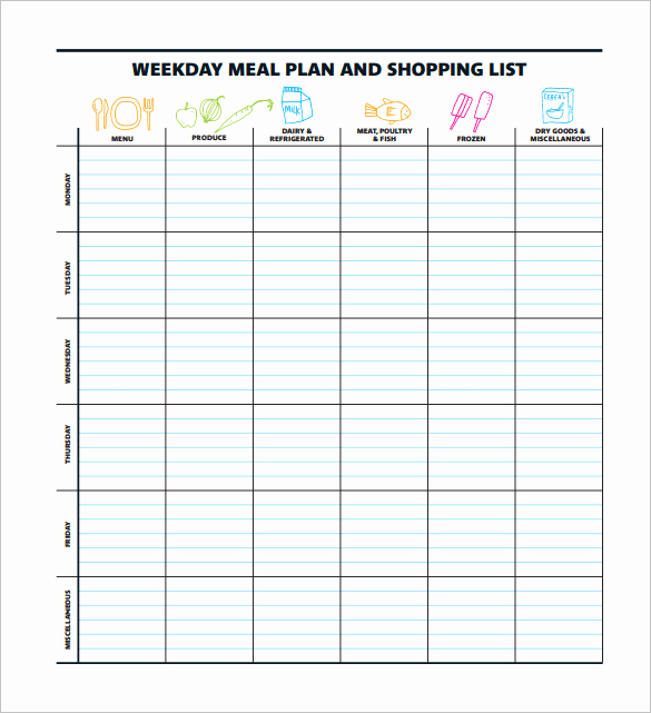 Free Meal Planner Template Download Inspirational 15 Meal Planning Templates Word Excel Pdf