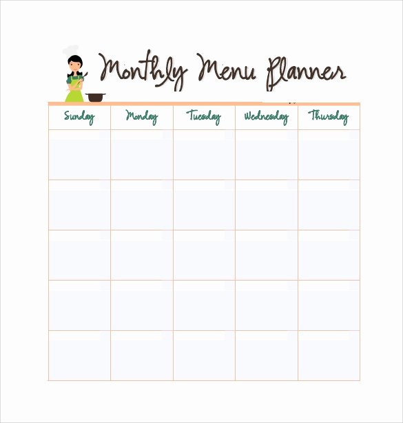 Free Meal Planner Template Download Lovely Free 17 Meal Planning Templates In Pdf Excel