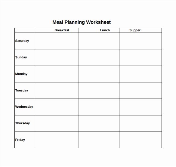 Free Meal Planner Template Download Unique Free 10 Meal Planning Samples In Pdf
