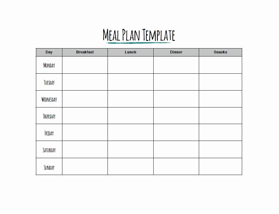 Free Menu Plan Template Fresh 40 Weekly Meal Planning Templates Template Lab