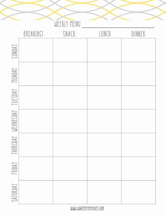 Free Menu Plan Template Lovely Free Printable Weekly Meal Plan Template Super Cute Menu