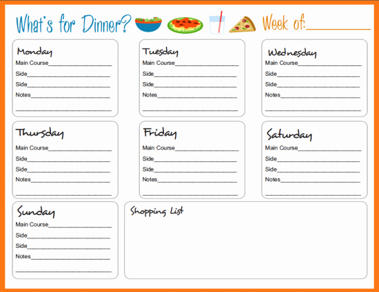 Free Menu Plan Template New 30 Family Meal Planning Templates Weekly Monthly Bud