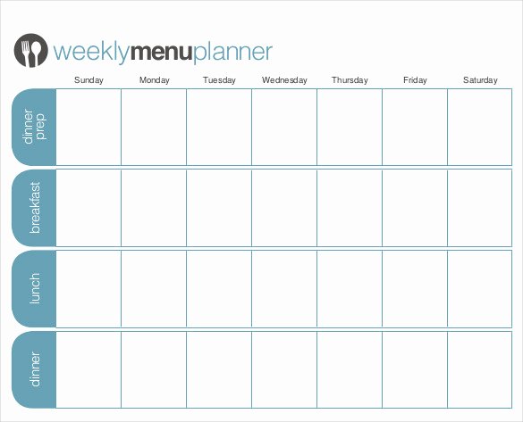 Free Menu Plan Template Unique 31 Menu Planner Templates Free Sample Example format