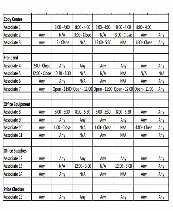 Free Monthly Employee Schedule Template Elegant 6 Monthly Shift Schedule Templates Free Word Pdf