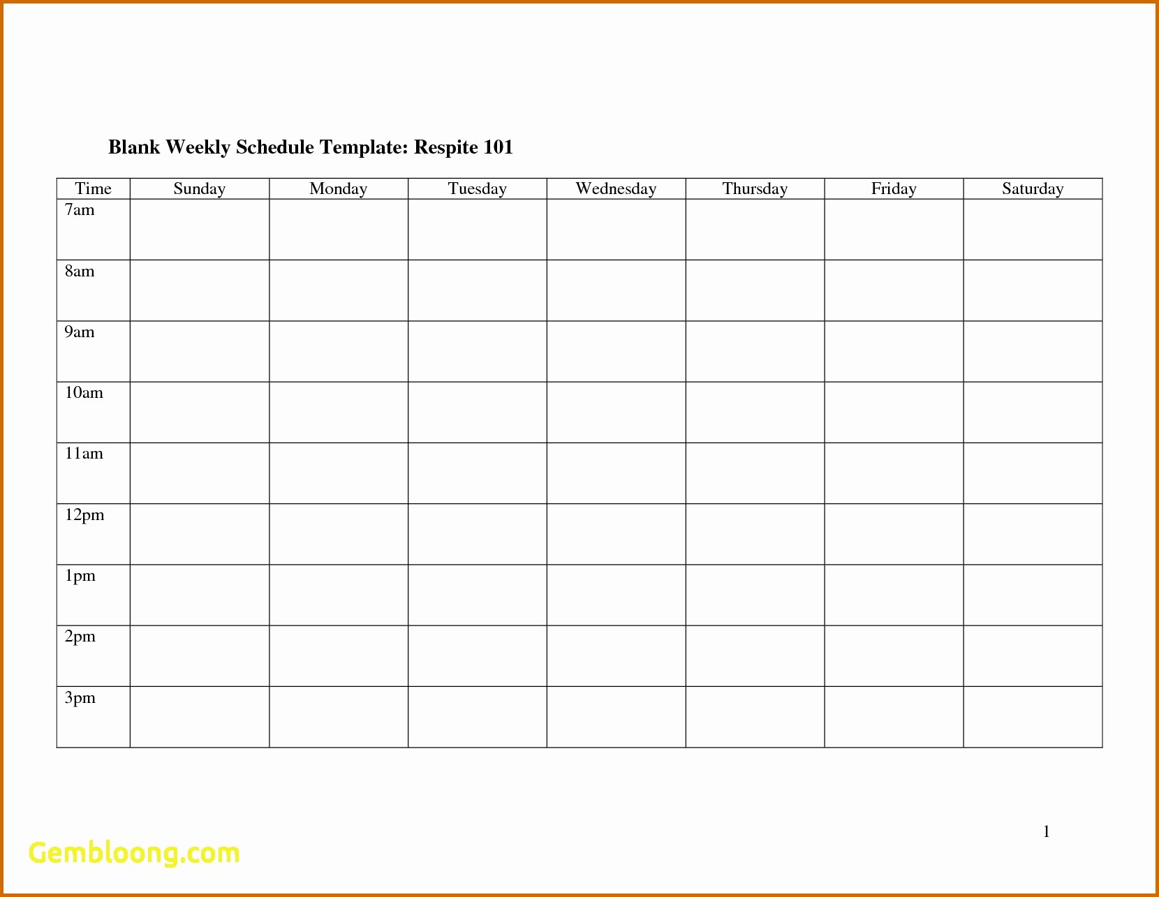 Free Monthly Employee Schedule Template Elegant Blank Work Schedule