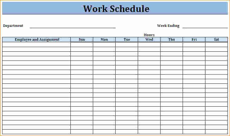 Free Monthly Employee Schedule Template Fresh Blank Weekly Employee Schedule Template to Pin On