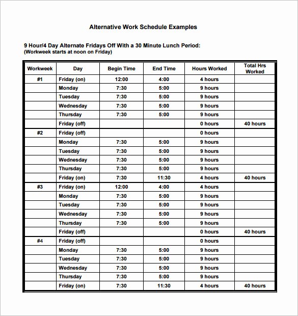 Free Monthly Work Schedule Template Best Of Monthly Employee Schedule Template Excel