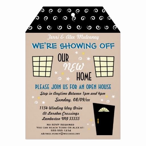 Free Open House Invitation Template Beautiful Whimsical Tag Cut Open House Invitation