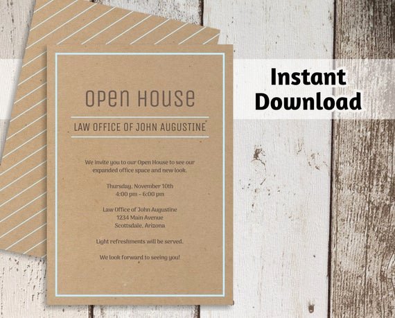 Free Open House Invitation Template Best Of Printable Business Invitation Template Open House Business