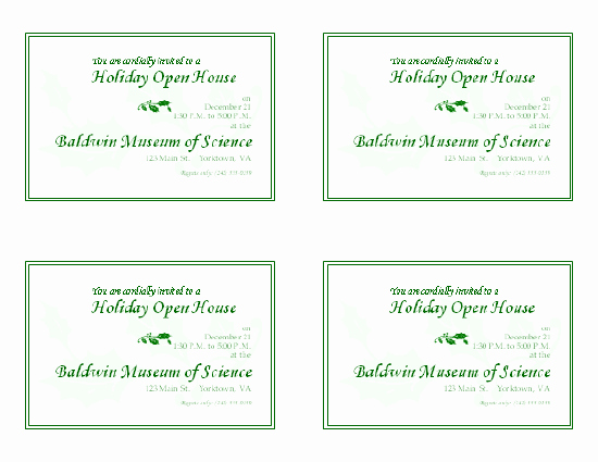 Free Open House Invitation Template New Download Free Printable Invitations Of Holiday Open House