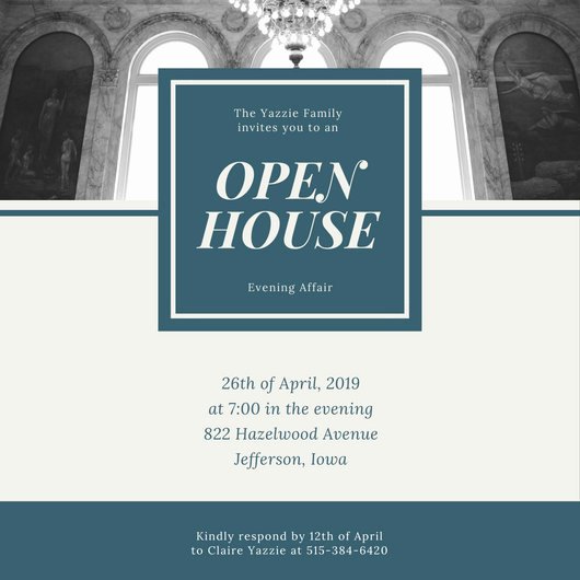 Free Open House Invitation Template Unique Customize 498 Open House Invitation Templates Online Canva