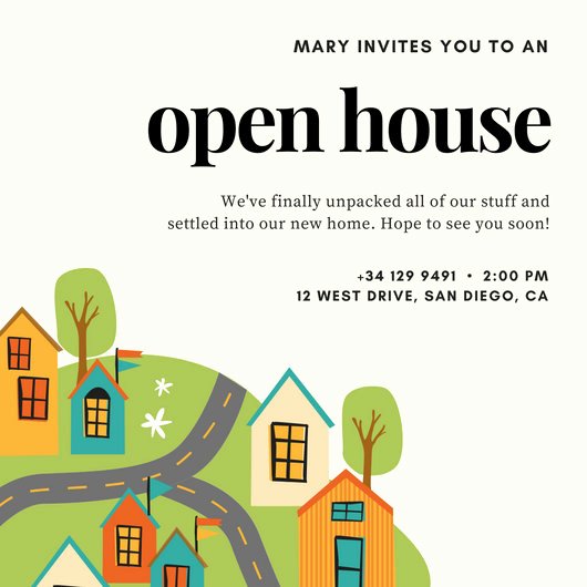 Free Open House Invitation Template Unique Open House Invitation Templates Canva