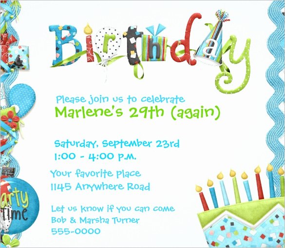 Free Party Invitation Template Word Awesome Birthday Invitation Template – 48 Free Word Pdf Psd